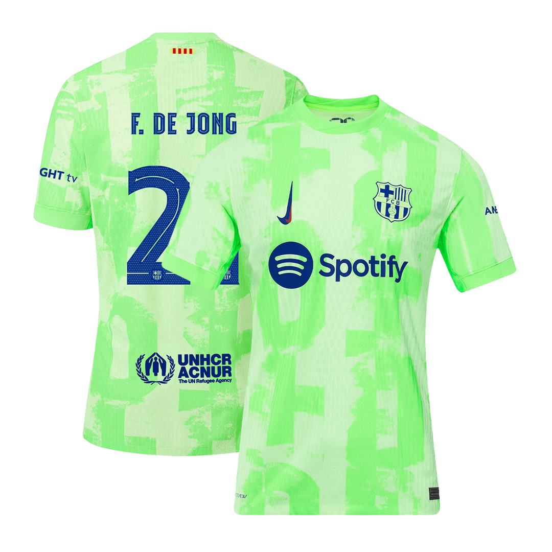 Authentic F.DE JONG #21 Soccer Jersey Barcelona Third Away 2024/25 UCL