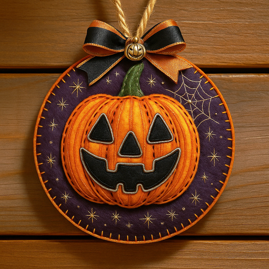 Whimsical Felt Halloween Ornament Collection