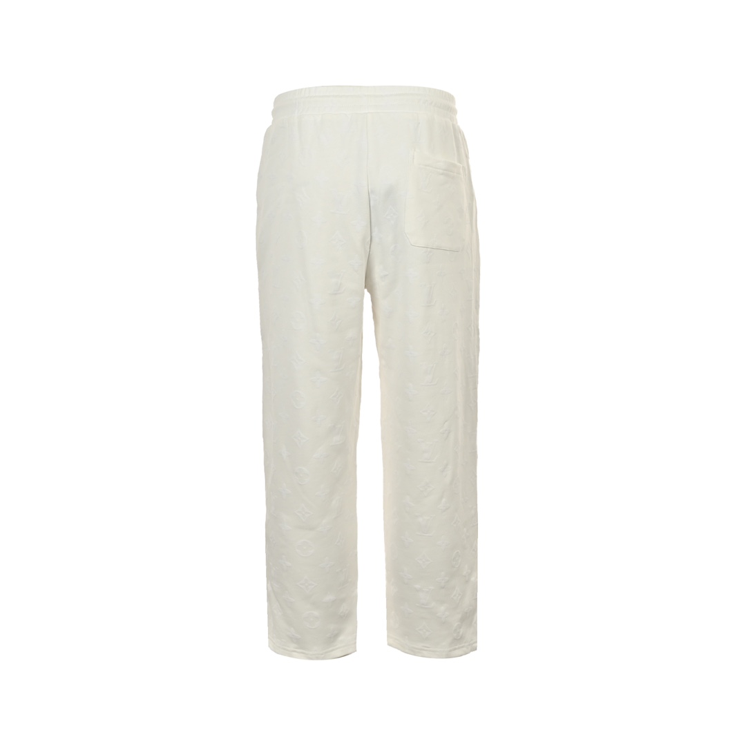 Louis Vuitton 24Fw all over monogram flocked print trousers