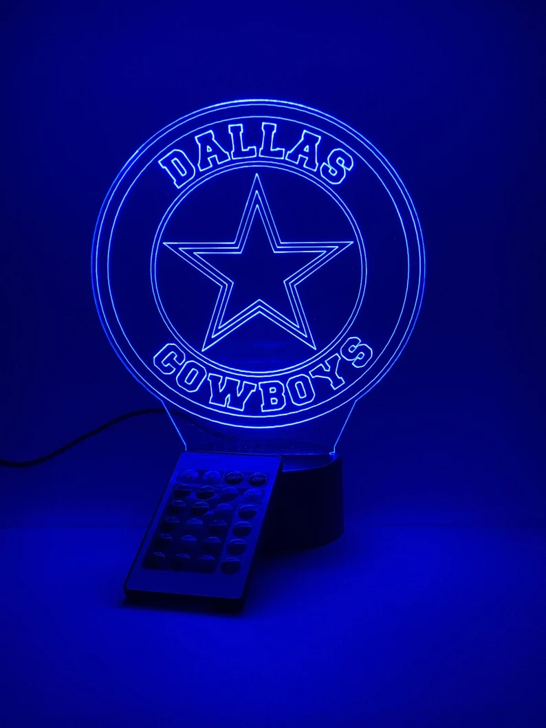 DALLAS COWBOYS 3D LAMP PERSONALIZED