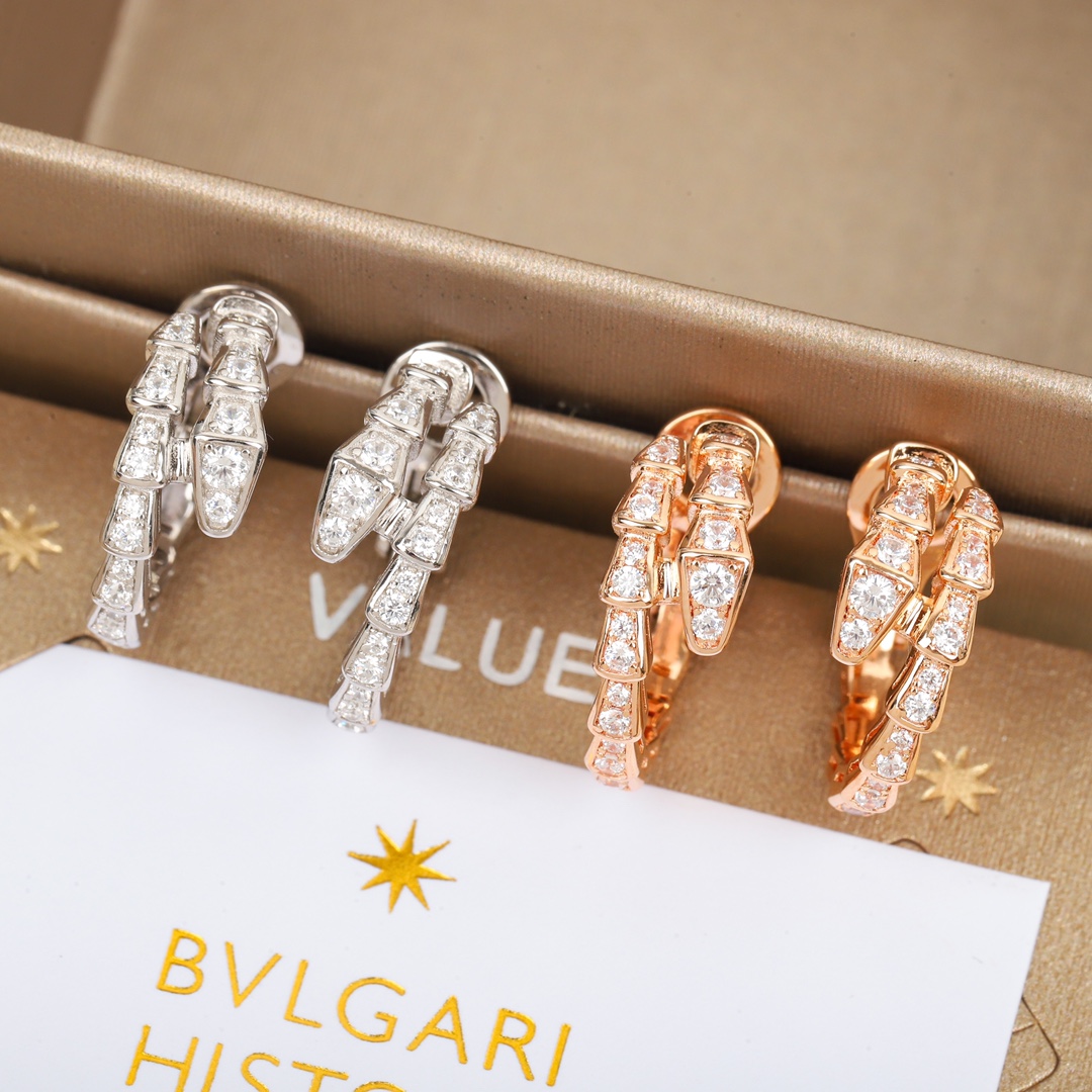 Bulgari snake earrings