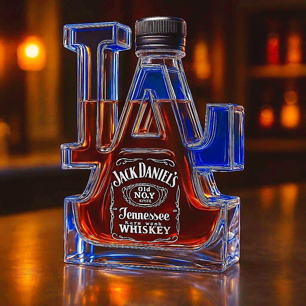 LA Whiskey Bottle