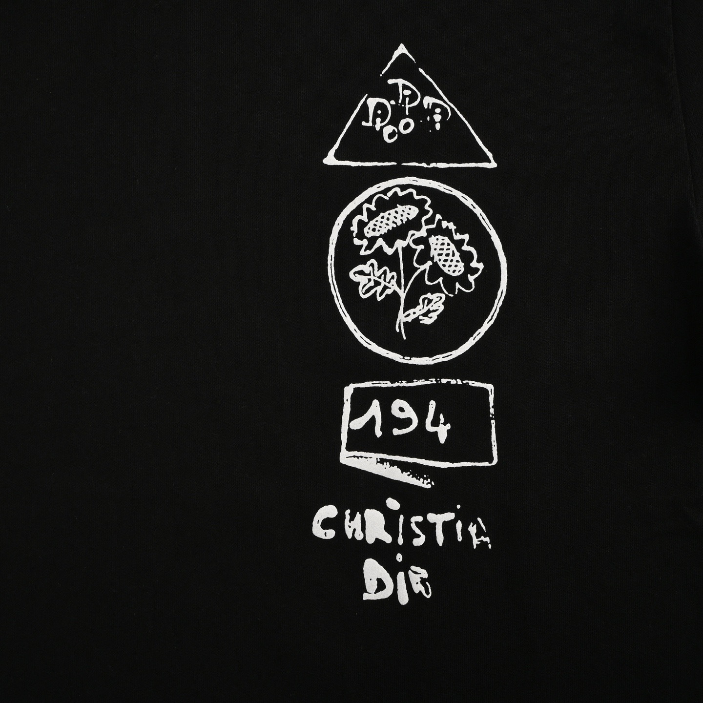 Dior 25ss printed logo short-sleeved shirt