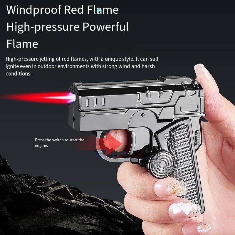 ✨Flash Sale✨Metal Folding Gun Style Inflatable Lighter