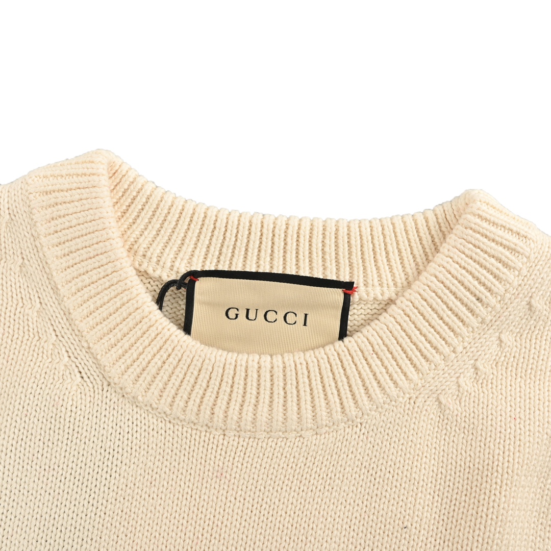 Gucci 24Fw red striped crewneck sweater