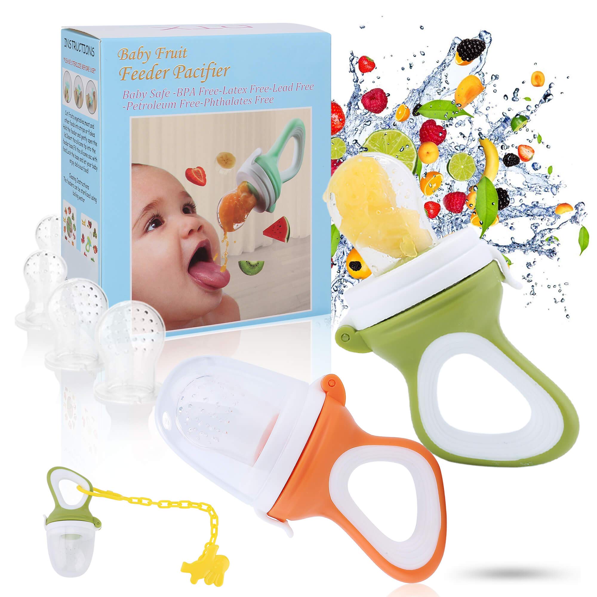 (🔥Last Day 50% OFF)-Baby Food Fruit Feeder-Pacifier-BUY 5 GET 3 FREE & FREE SHIPPING