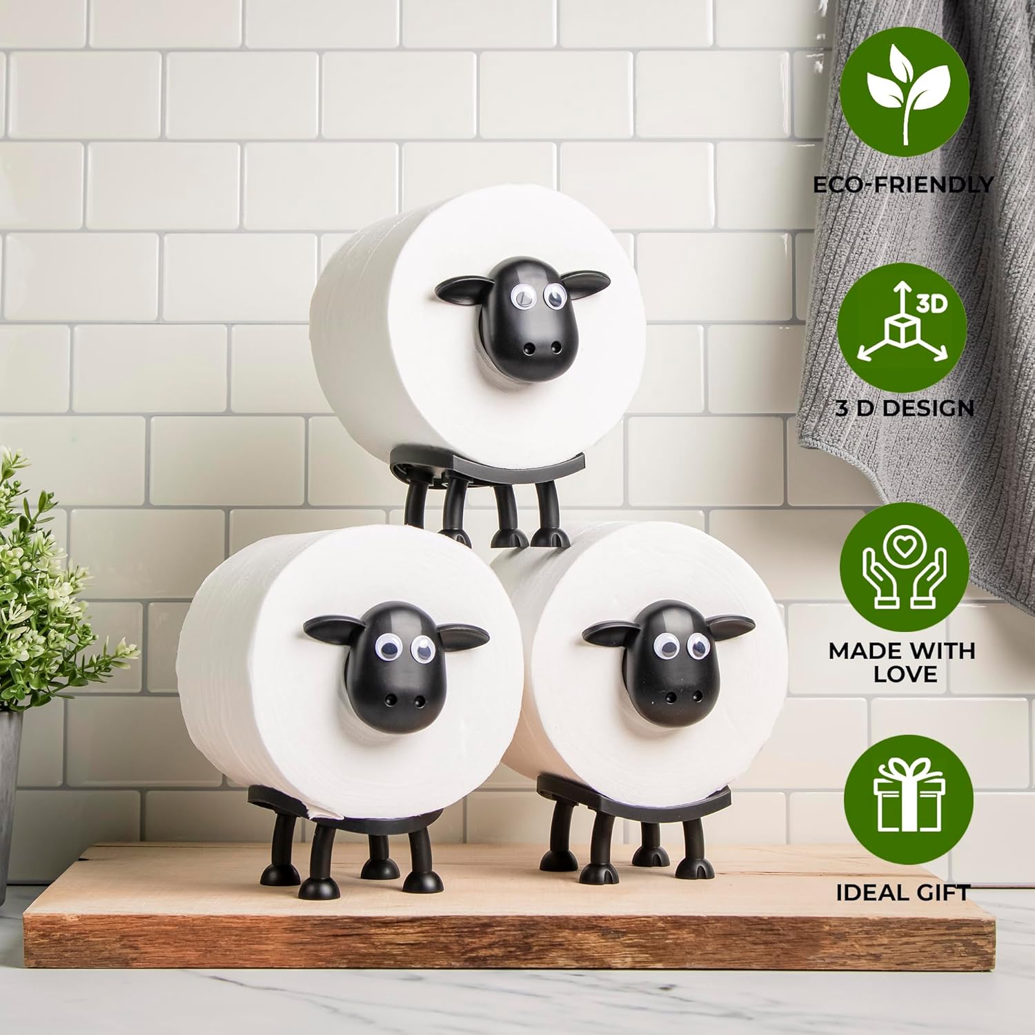 💖Last Day 49% OFF💖Funny Sheep Toilet Roll Holder - 3 Pack