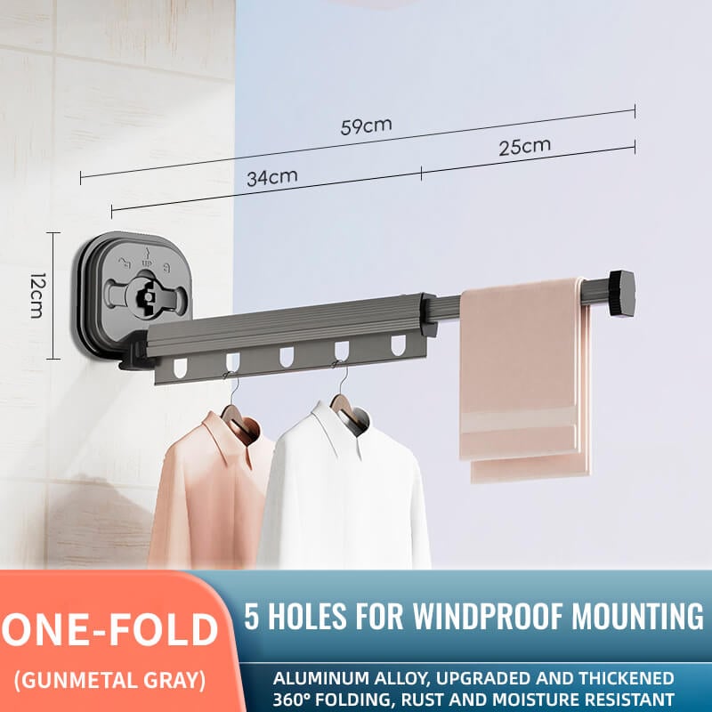 Extendable rack for drying clothes