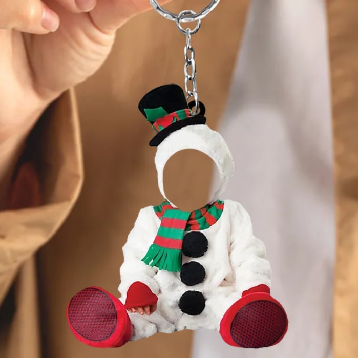 Adorable Newborn Baby - Personalized Photo keychain