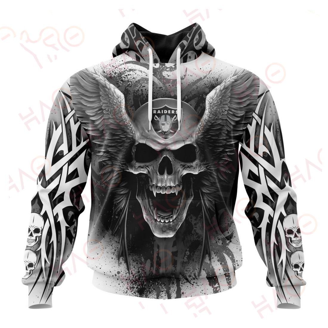 LAS VEGAS RAIDERS 3D HOODIE SKULL ART