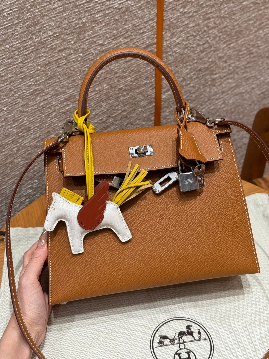 Hermès Kelly 37gold Handbag(Handmade to order)