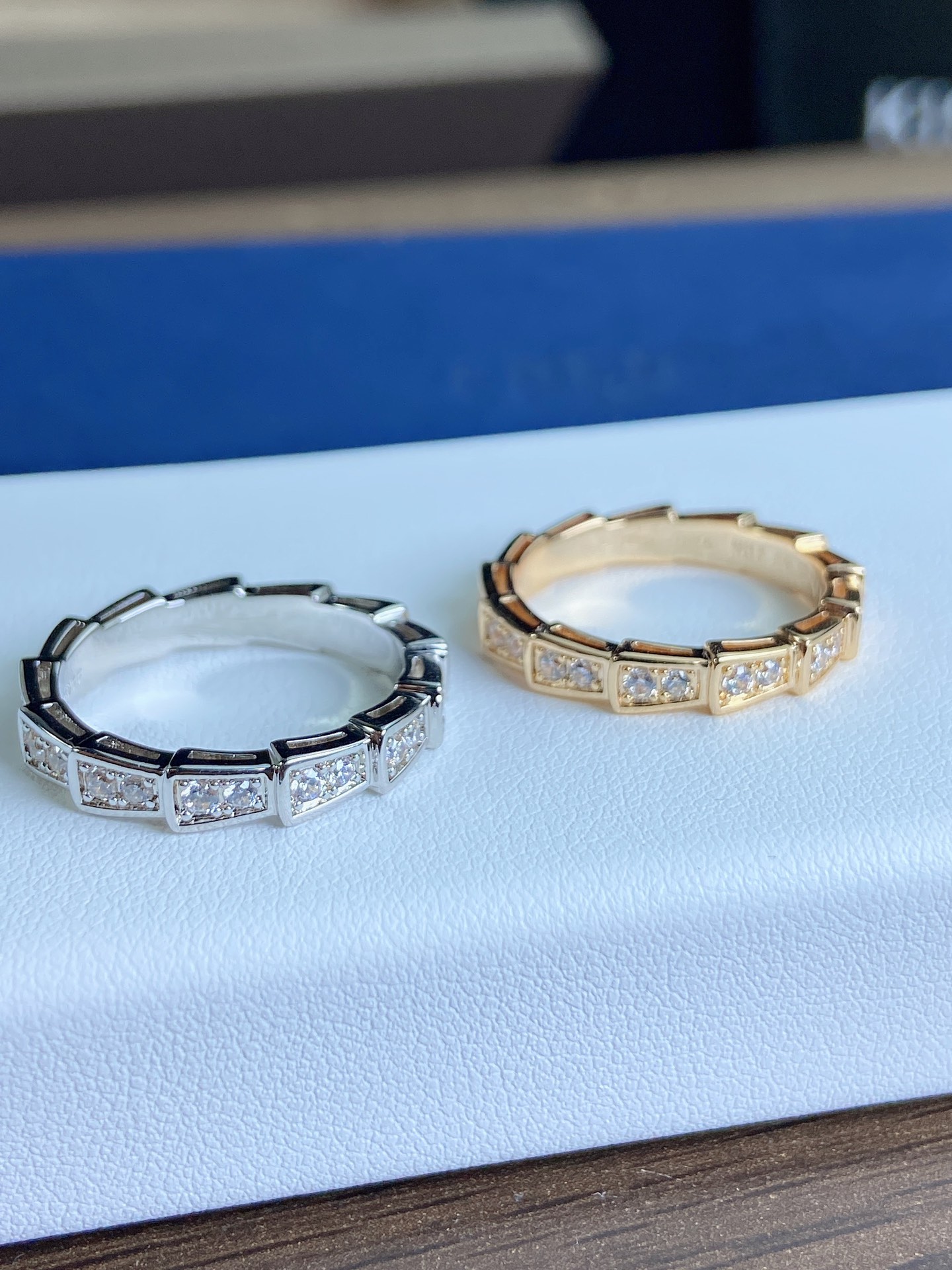 Bulgari diamond snake bone ring
