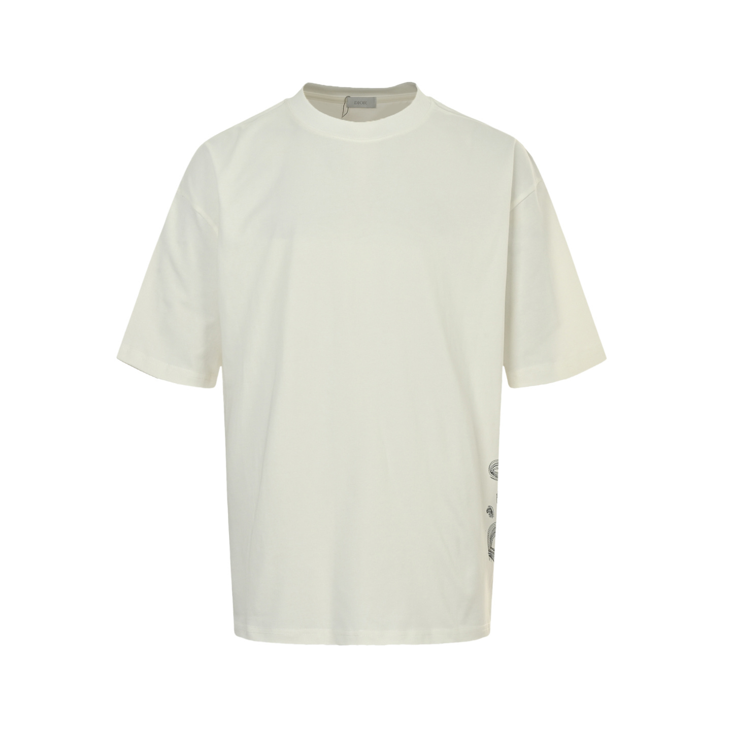 Dior 25Fw hem lettering print short sleeves