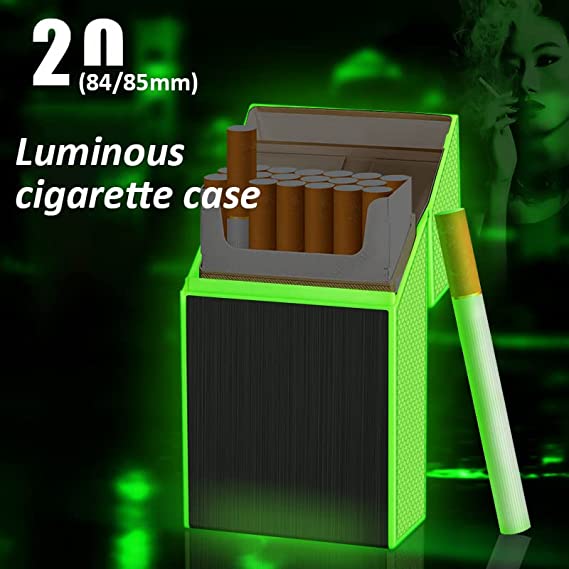 (🔥Last Day Promotion-SAVE 65% OFF) -2 in 1 Rechargeable Flame-Less Windproof Glowing Electric Lighter Cigarette Case-BUY 2 GET 10% OFF & FREE SHIPPING