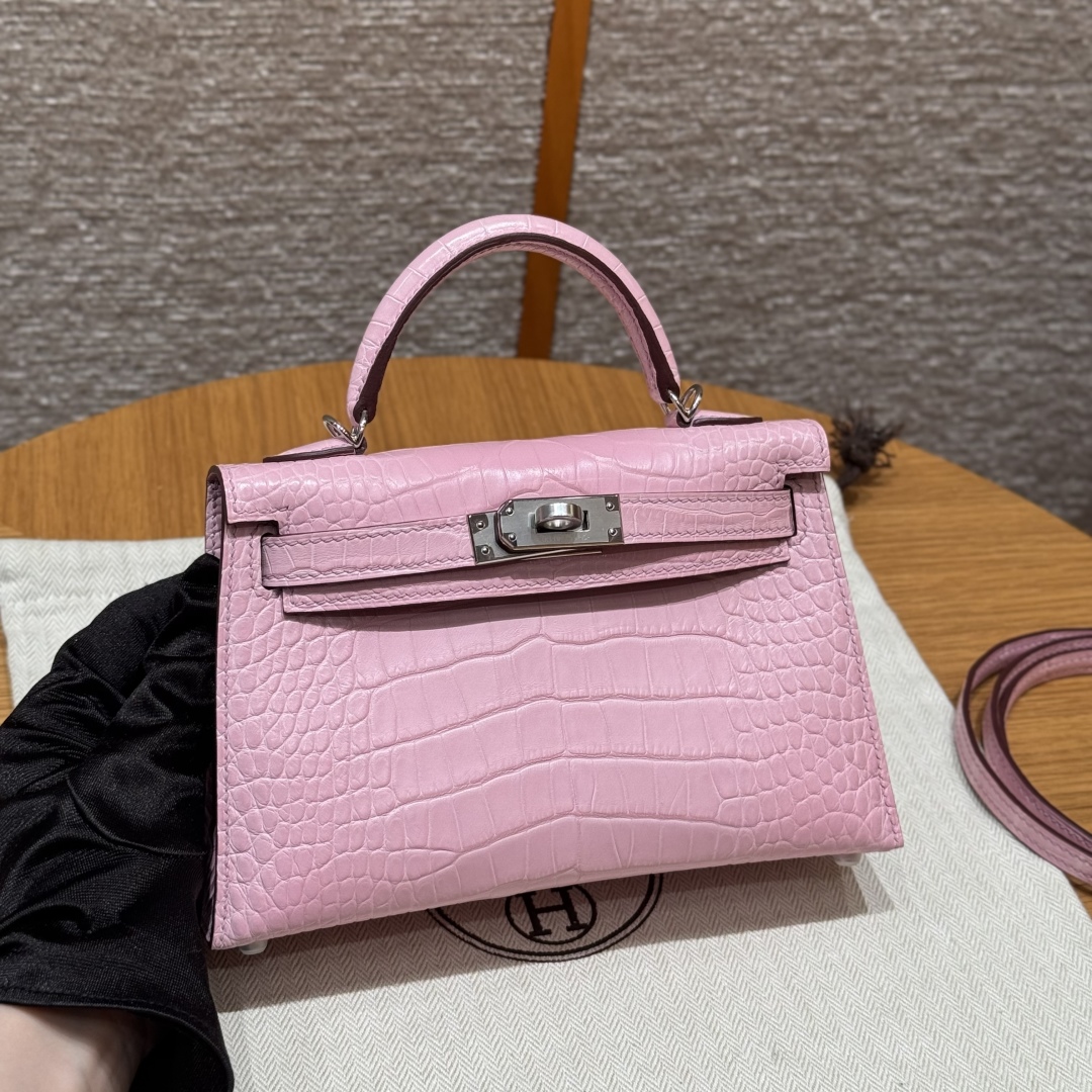 Hermes mini kelly 2 3QRose Sakura (handmade to order)