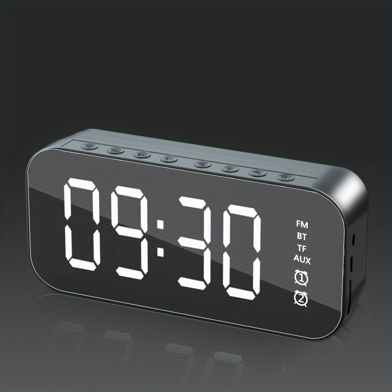 5.0 Burst Wireless Speakers 47244.09inch/Ah New Mini Home Small Mirror Sound Remote Alarm Clock Smart Speakers