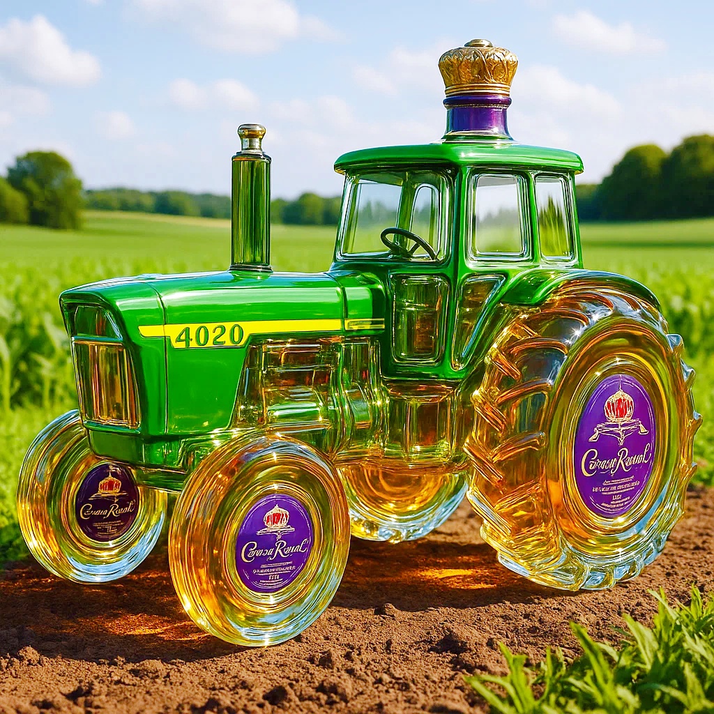 Classic John Deere 4020 Whiskey Bottle