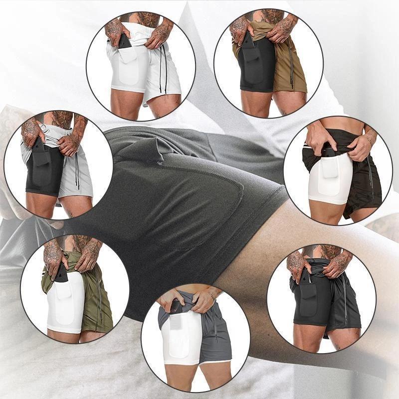 🌊2-in-1 Double-layer Fitness Quick-drying Pants