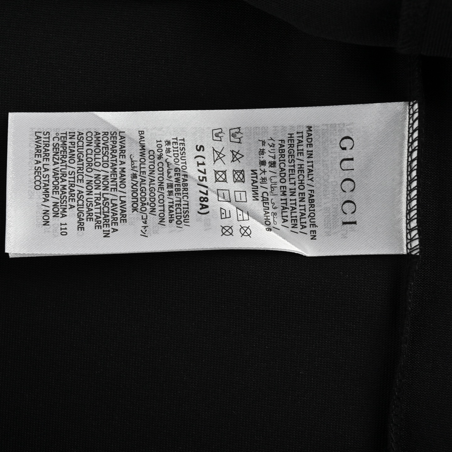Gucci 25ss graffiti signature letter print short sleeve