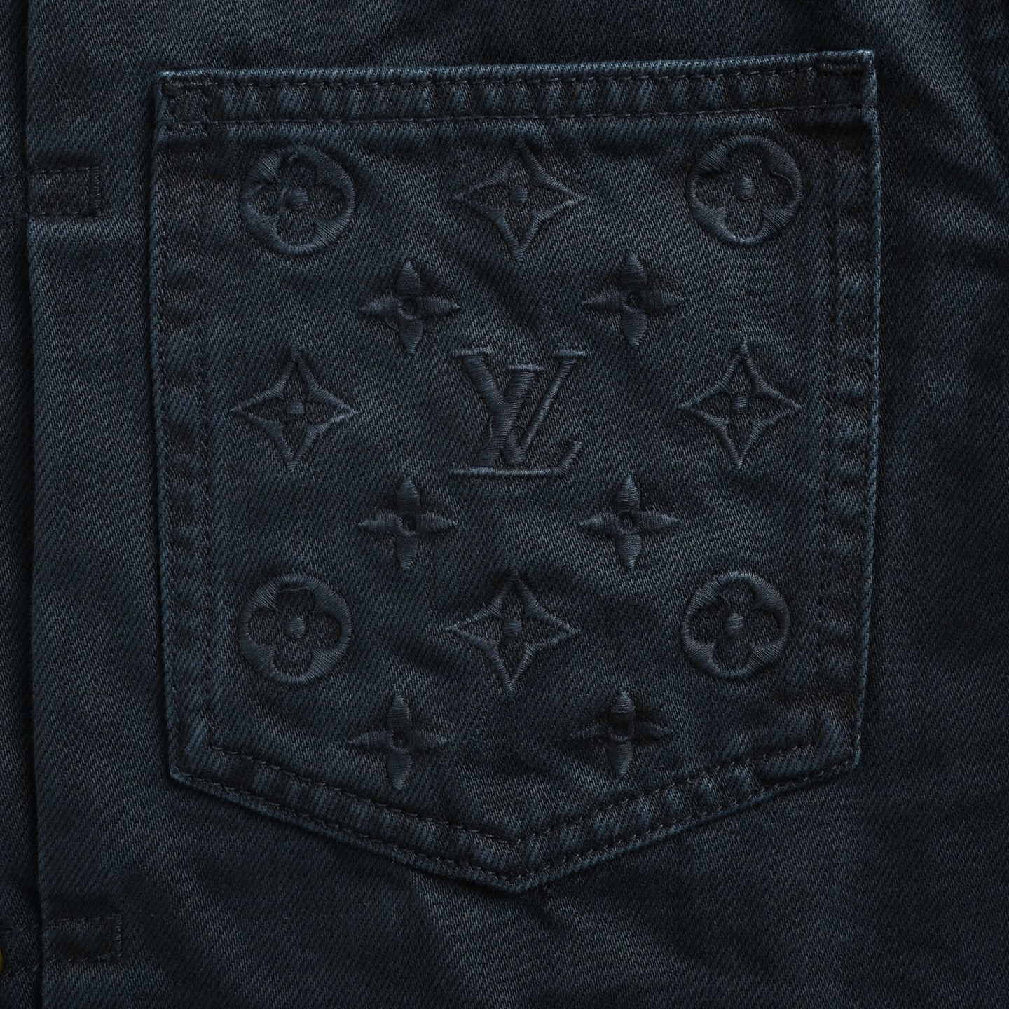 Louis Vuitton 25Fw pocket monogram embossed denim jacket