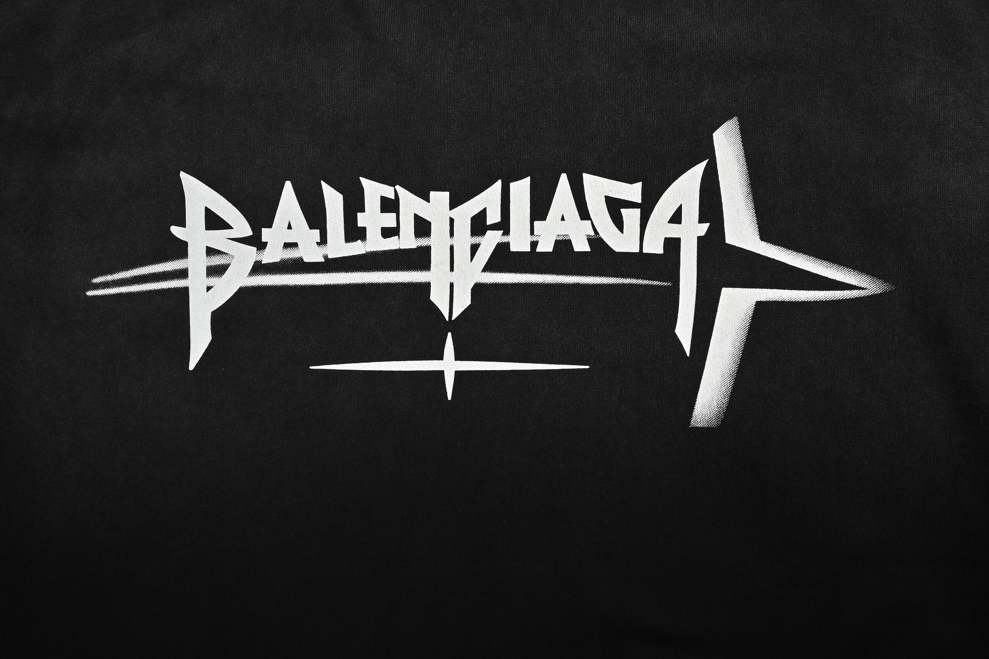 Balenciaga Letter Print Washed Short Sleeves