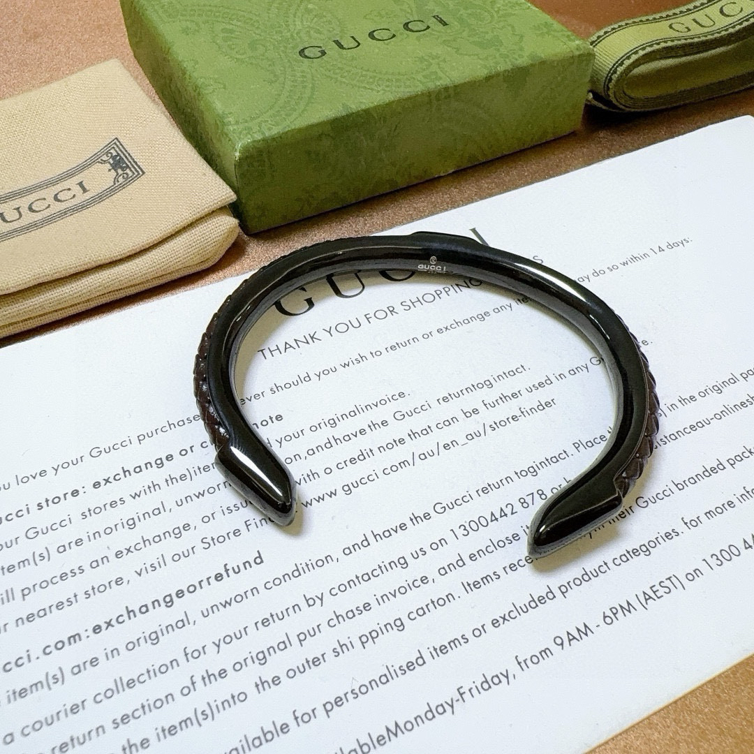 Gucci Braided Leather Bracelet