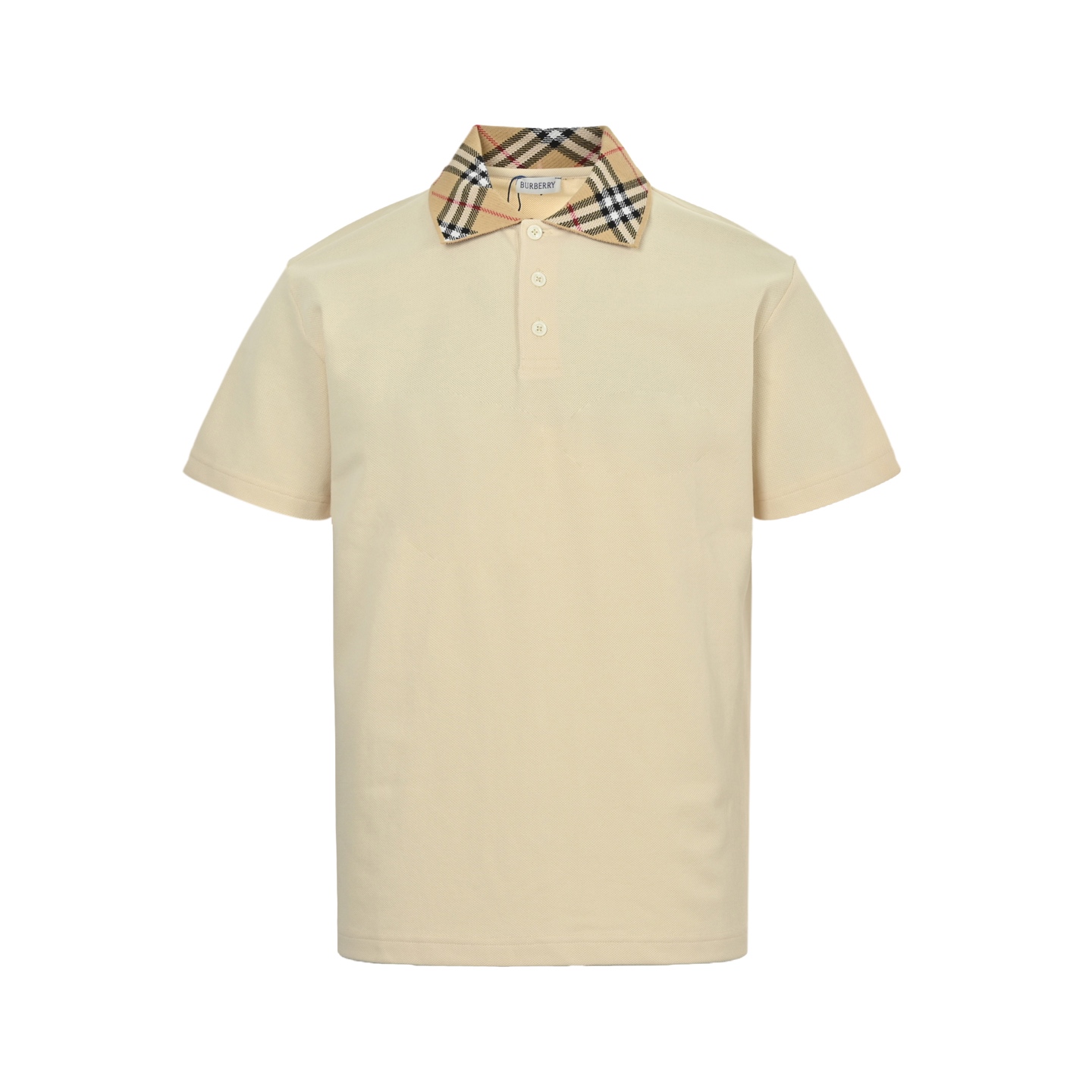 Burberry 25ss check collar Polo short sleeve