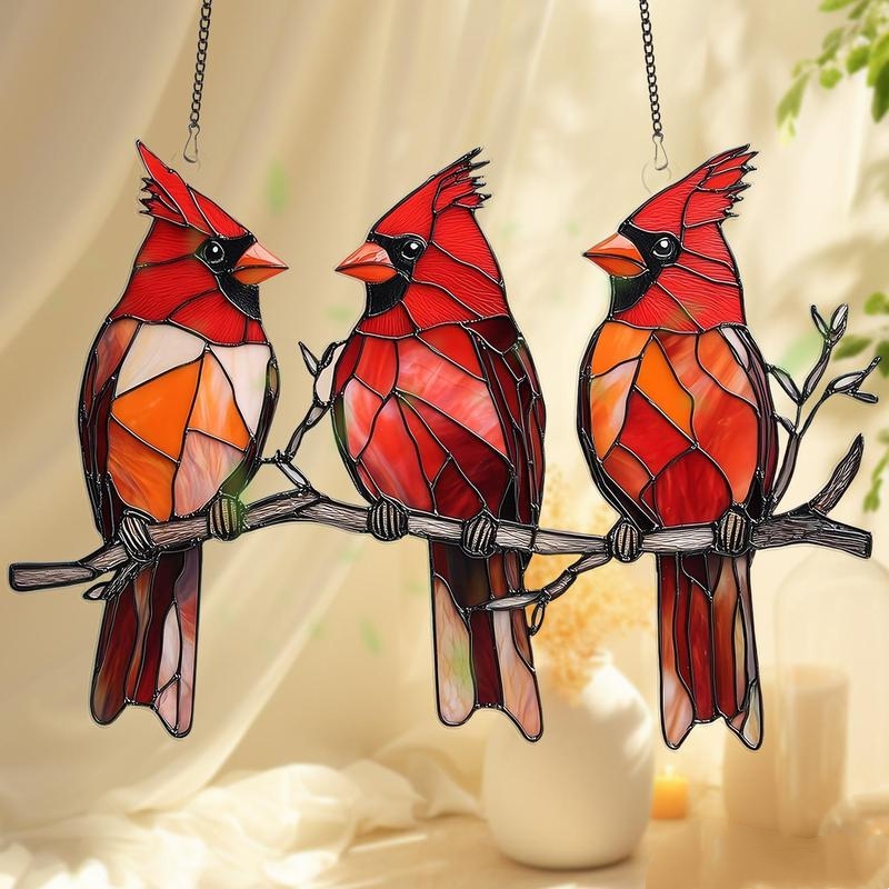 🔥Super Sale - 49% OFF🐦 2D Acrylic Cardinal Sun Catcher