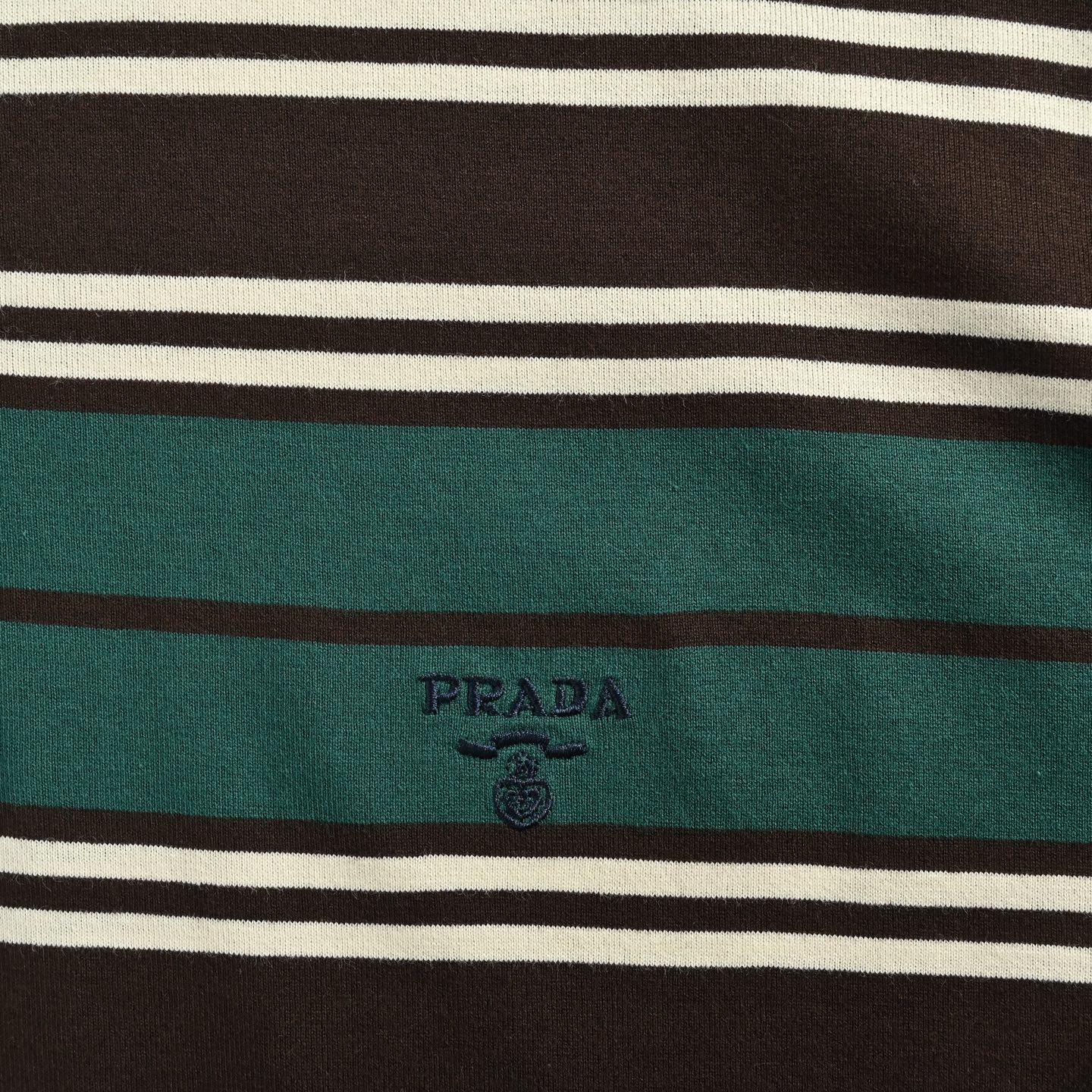Prada 25ss red and green striped Polo short sleeve