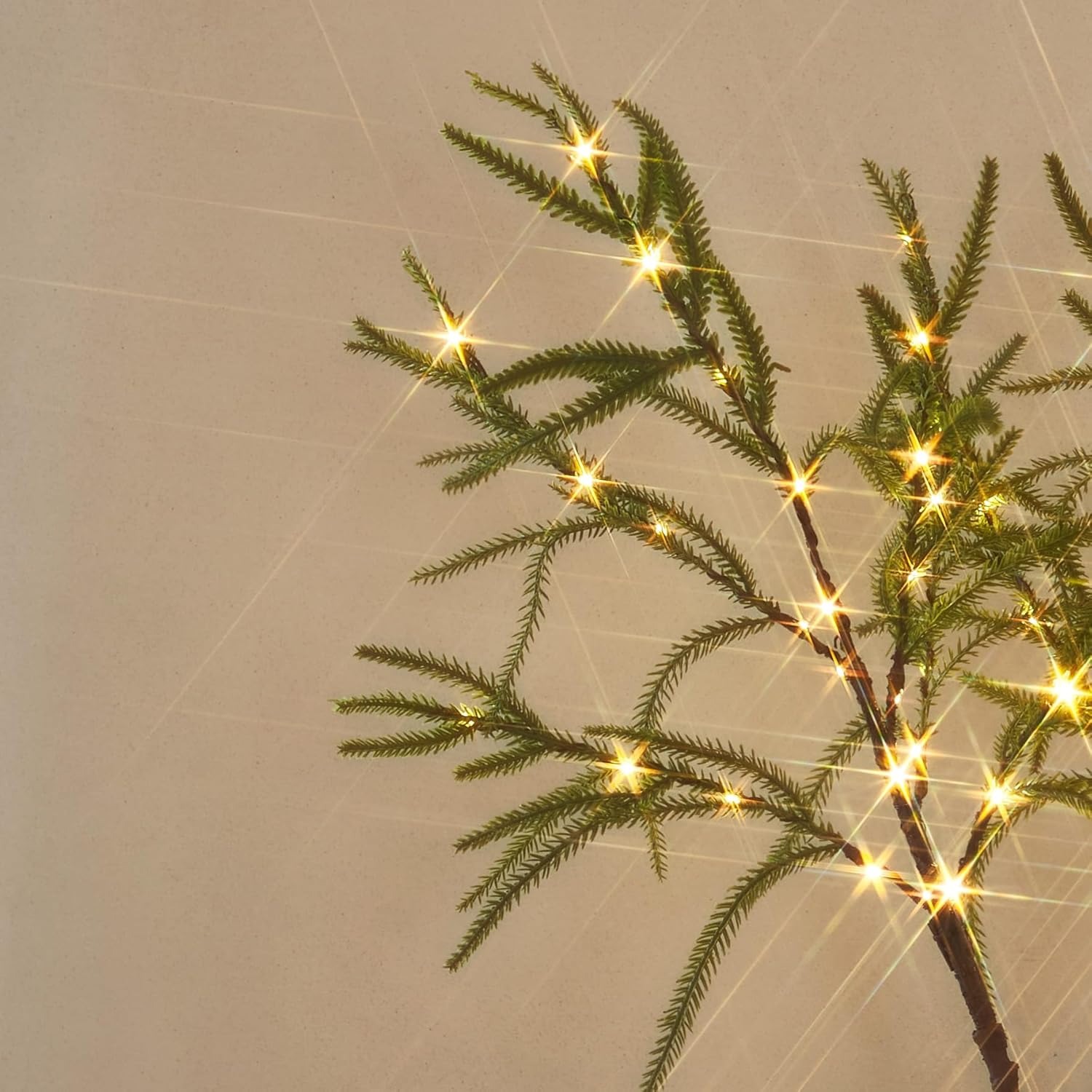 🎄Early Christmas Sale🔥32IN Lighted Norfolk Pine Branches 60 Fairy Lights with Battery Operated