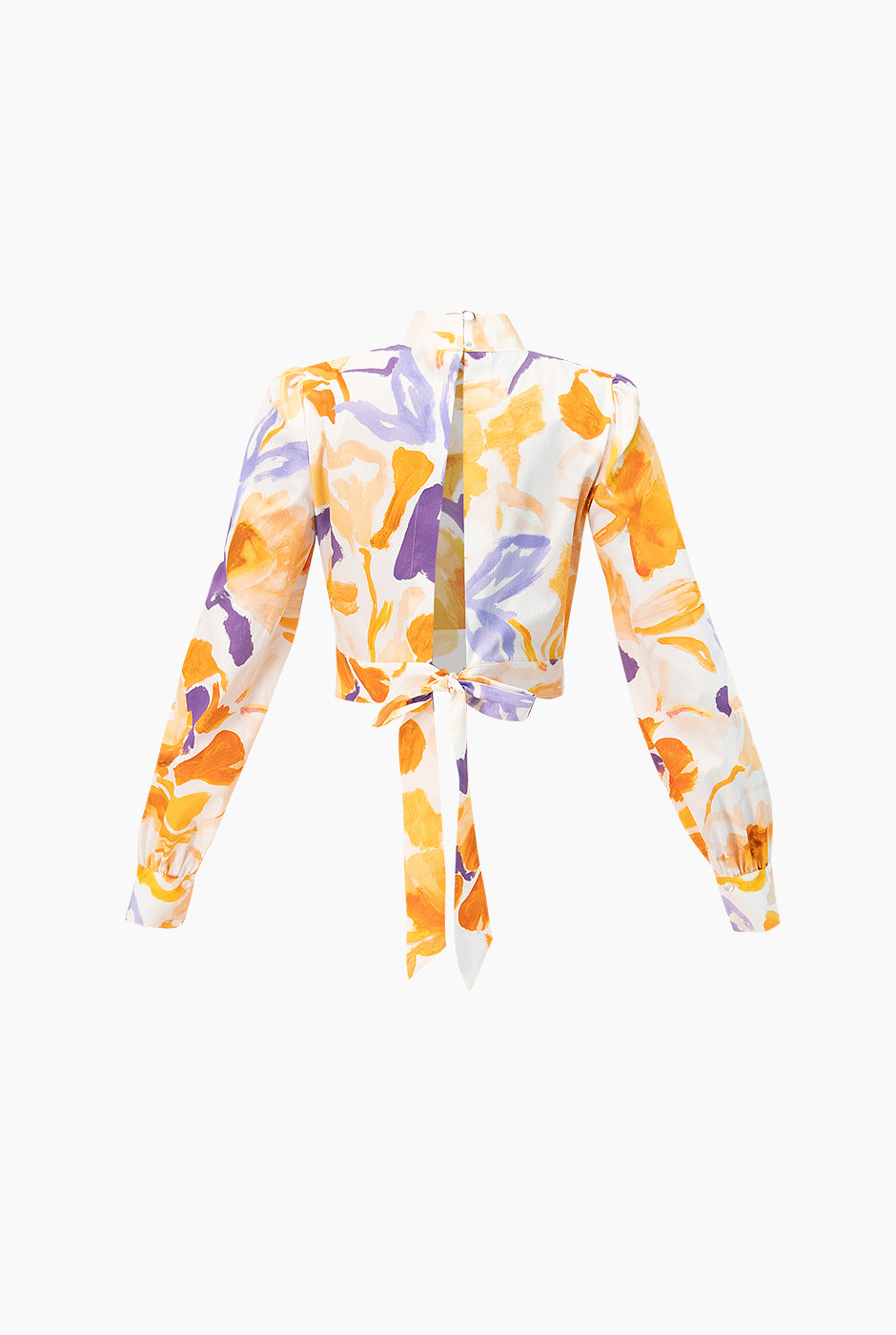 Blusa estampada con amarre