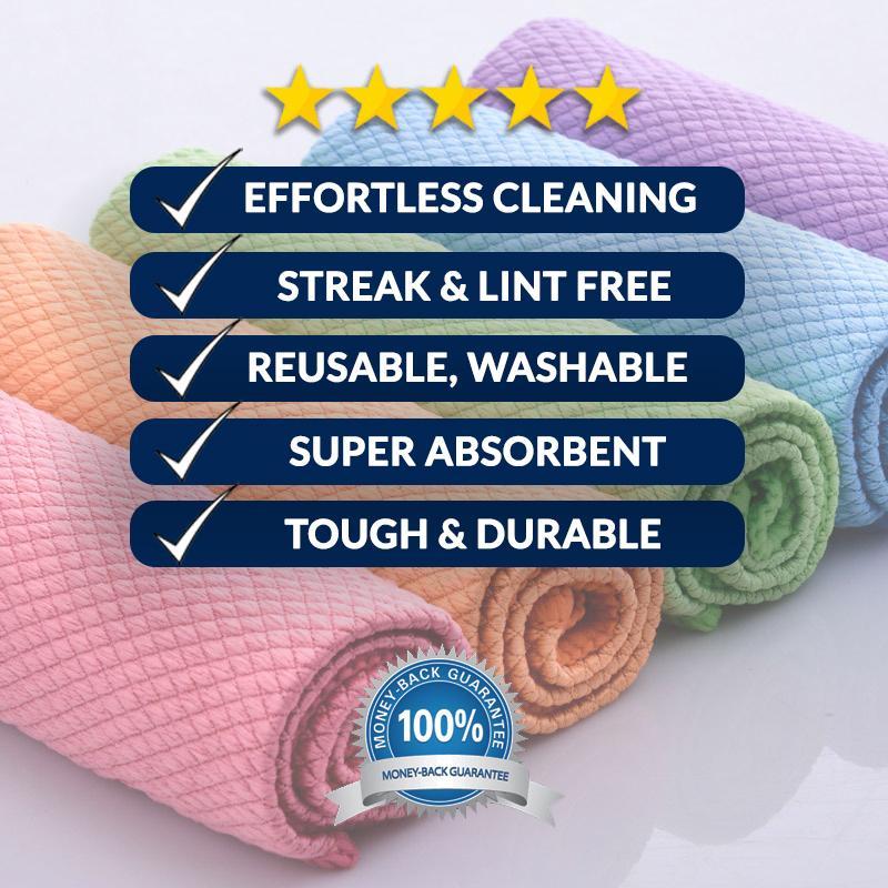 (🎉Mother's Day Pre-Sale 50%OFF) Miracle Cleaning Cloths(3 pcs/pack)-Reusable(BUY 2 Packs GET 1 Pack FREE NOW!)