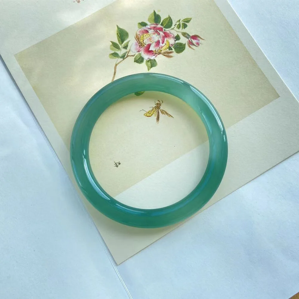 8mm Round Luxury Bracelet Korean Jewelry Women Natural Ice Jade Elegant Bracelet Fashion Accessories Holiday Gifts Free Shipping