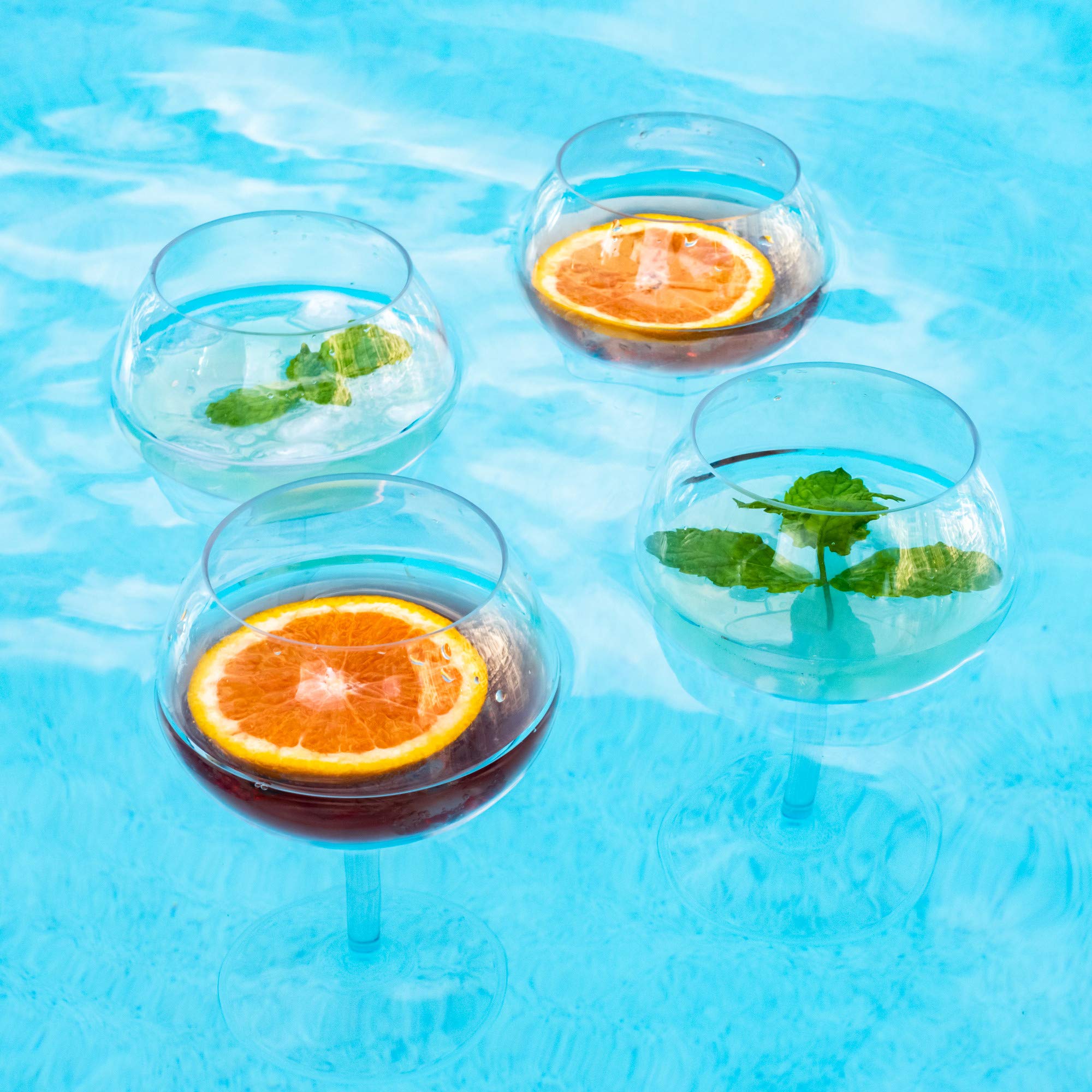 Floating Wine Glasses for Pool (18 Oz | Set of 2)