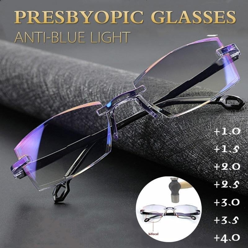 👓Fashion Progressive Multifocus Reading Glasses Anti-Blue Rays Readers for Computer Work,Driving,Outdoors,Daily👓