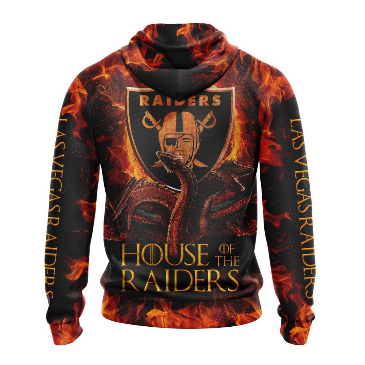 LAS VEGAS RAIDERS GAME OF THRONES – HOUSE OF THE RAIDERS 3D HOODIE