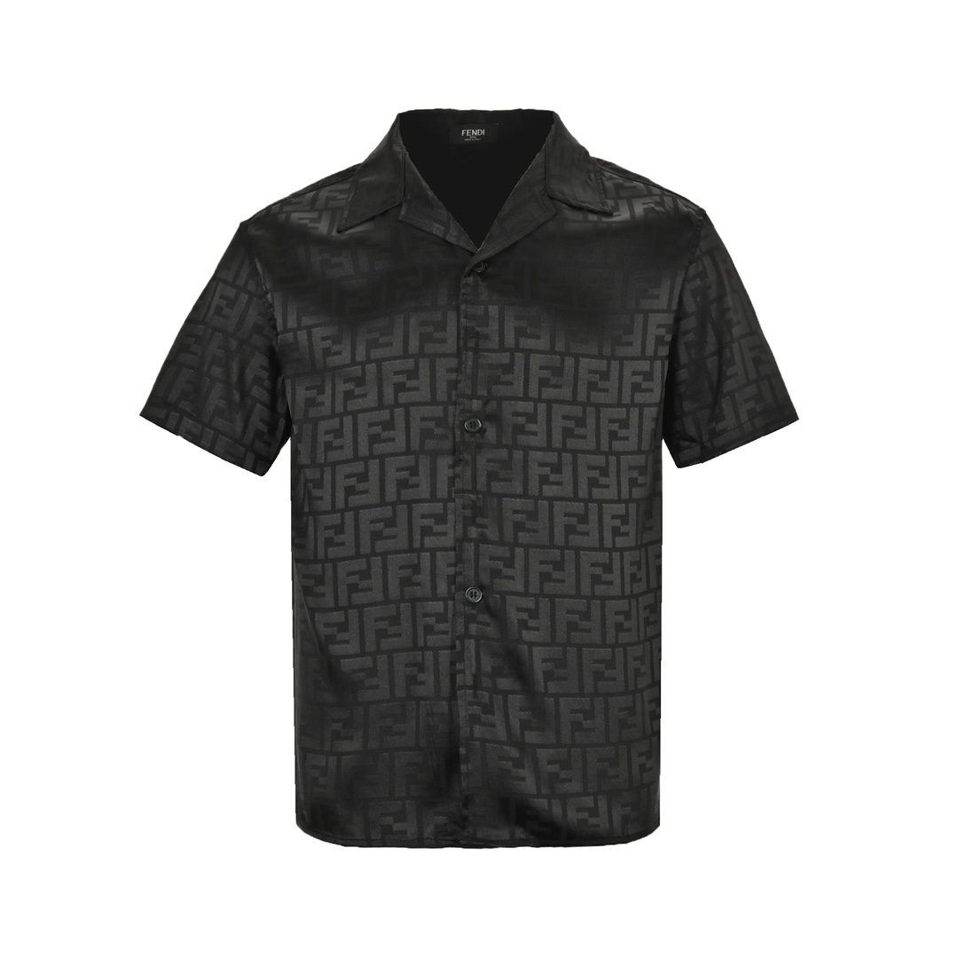 Fendi 24ss FF obscure pattern jacquard short-sleeved shirt