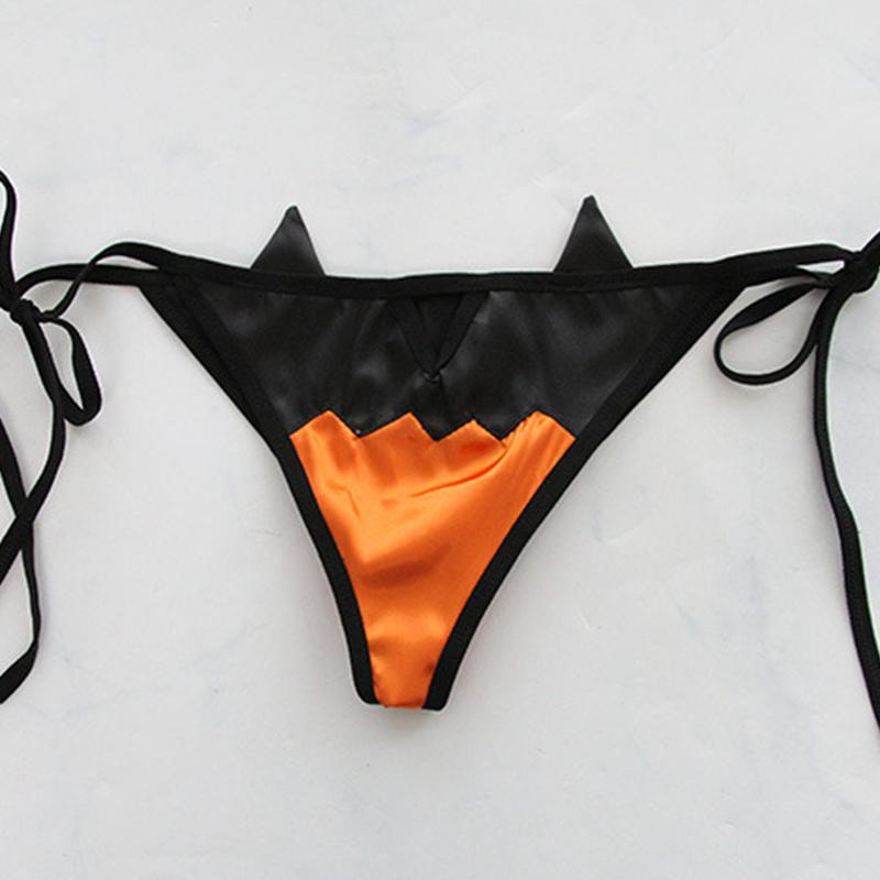 Devil Bow Lace Bikini Lingerie Set