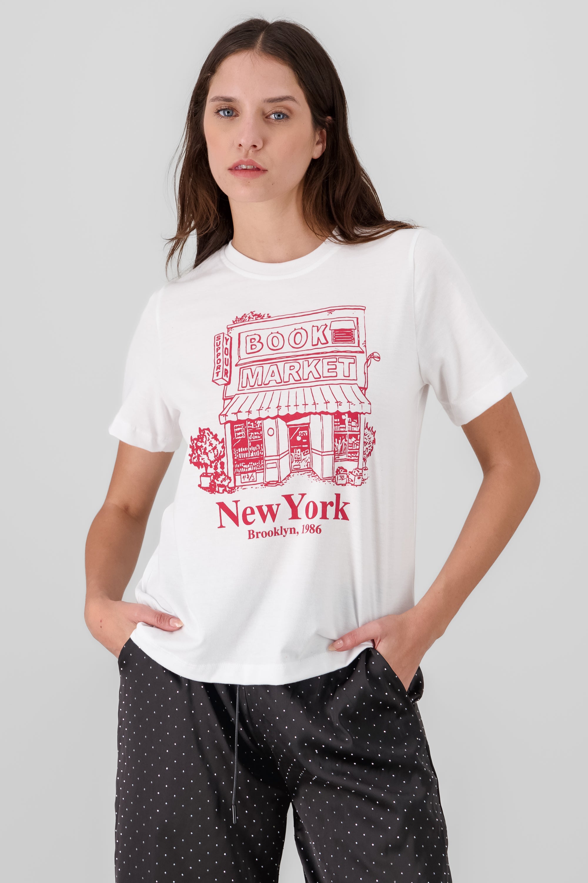 New York Print T Shirt