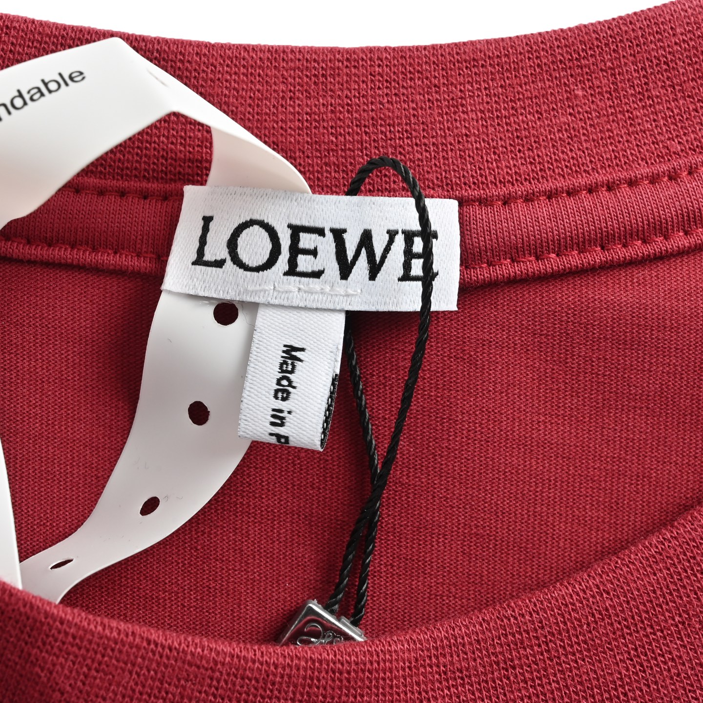 Loewe 25ss contrast color small logo embroidered short sleeves