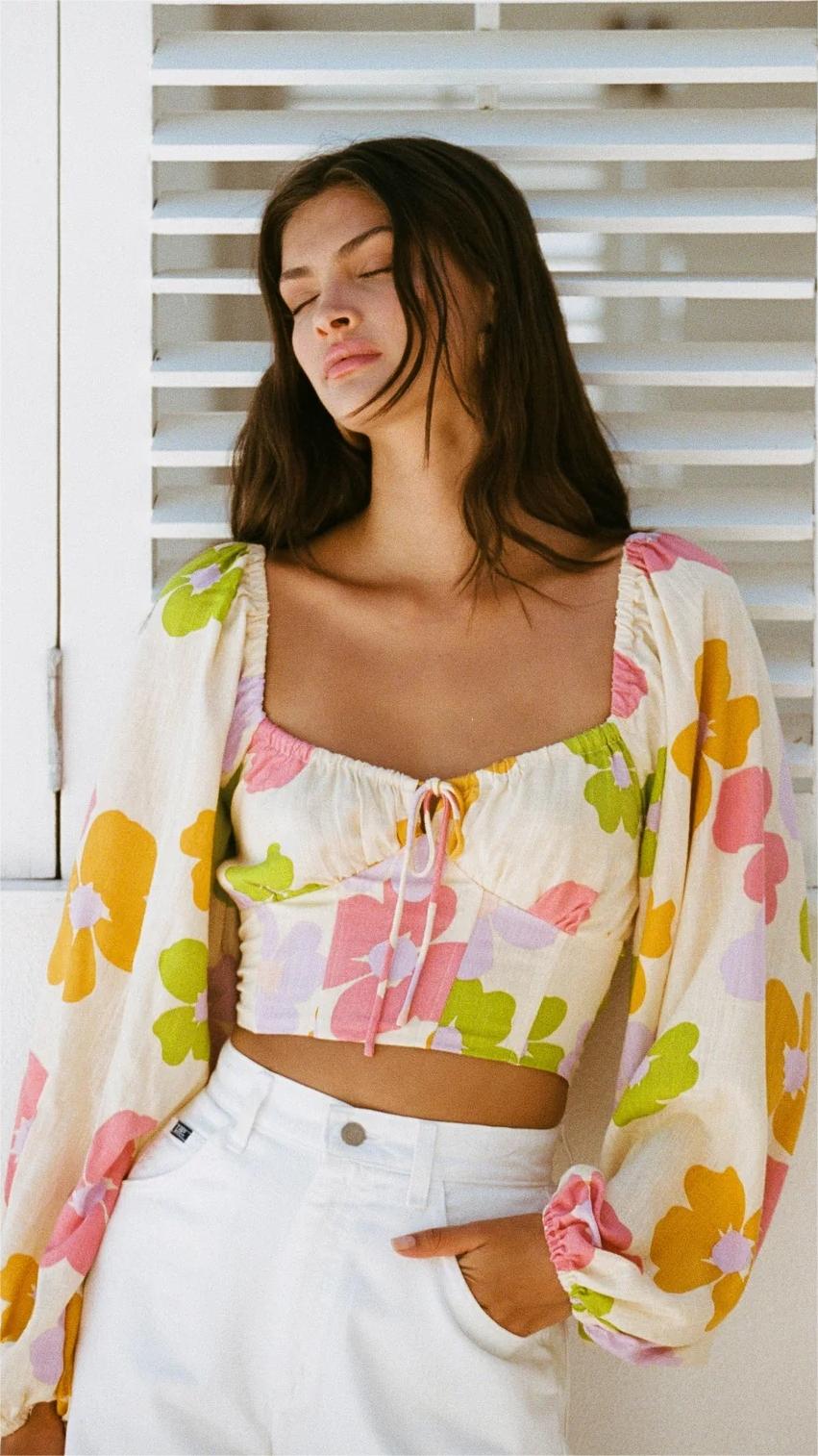 Daisy Floral Crop Top
