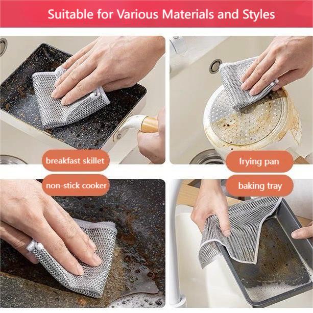 🔥Last Day Promotion 49% OFF🔥Multipurpose Wire Miracle Cleaning Cloths-Buy 20 Get 20 (40 PACK👍EACH JUST $0.99 ONLY TODAY)