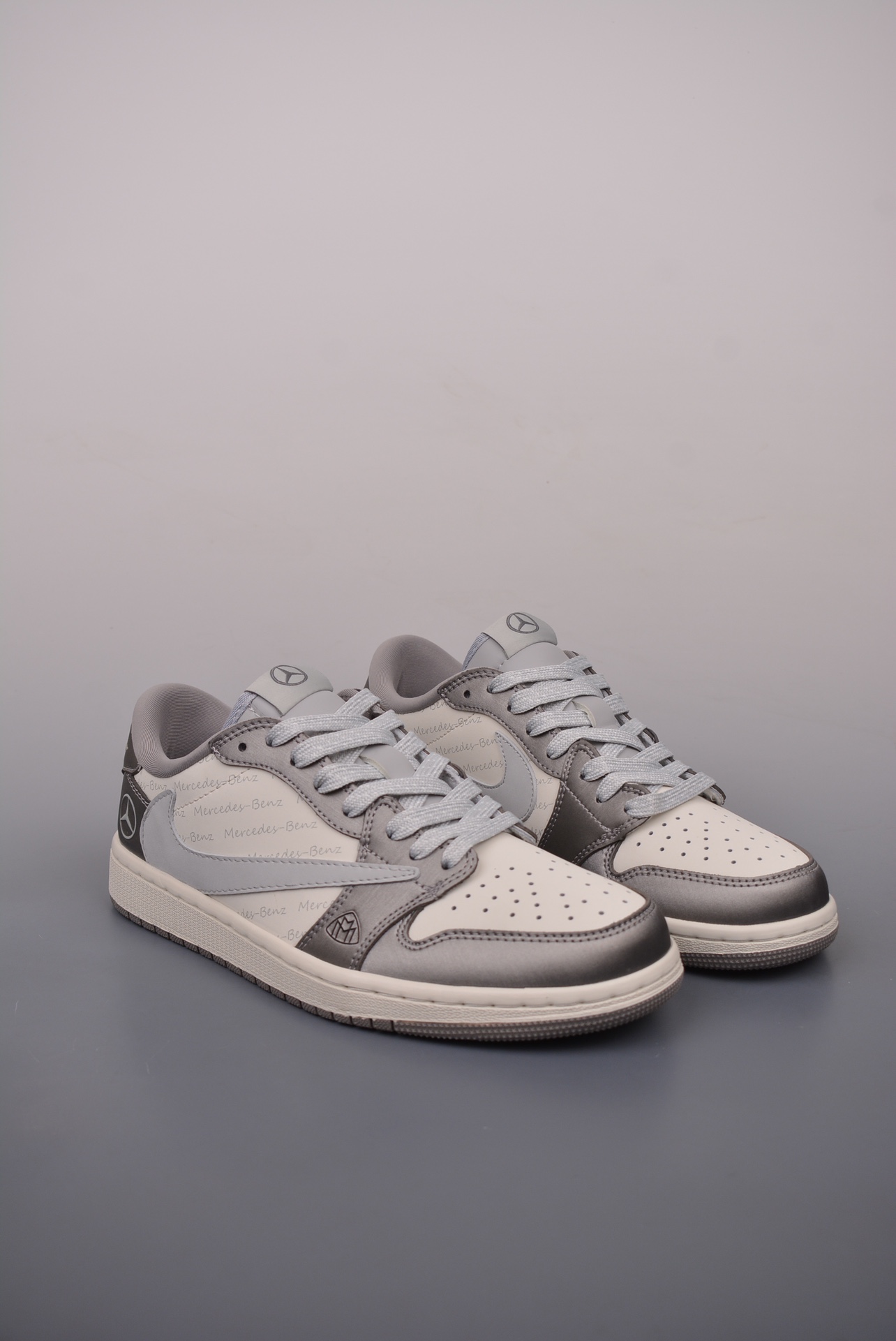 Maybach x Travis Scott x Nike Air Jordan 1 Low OG Beige Silver AG3702-802