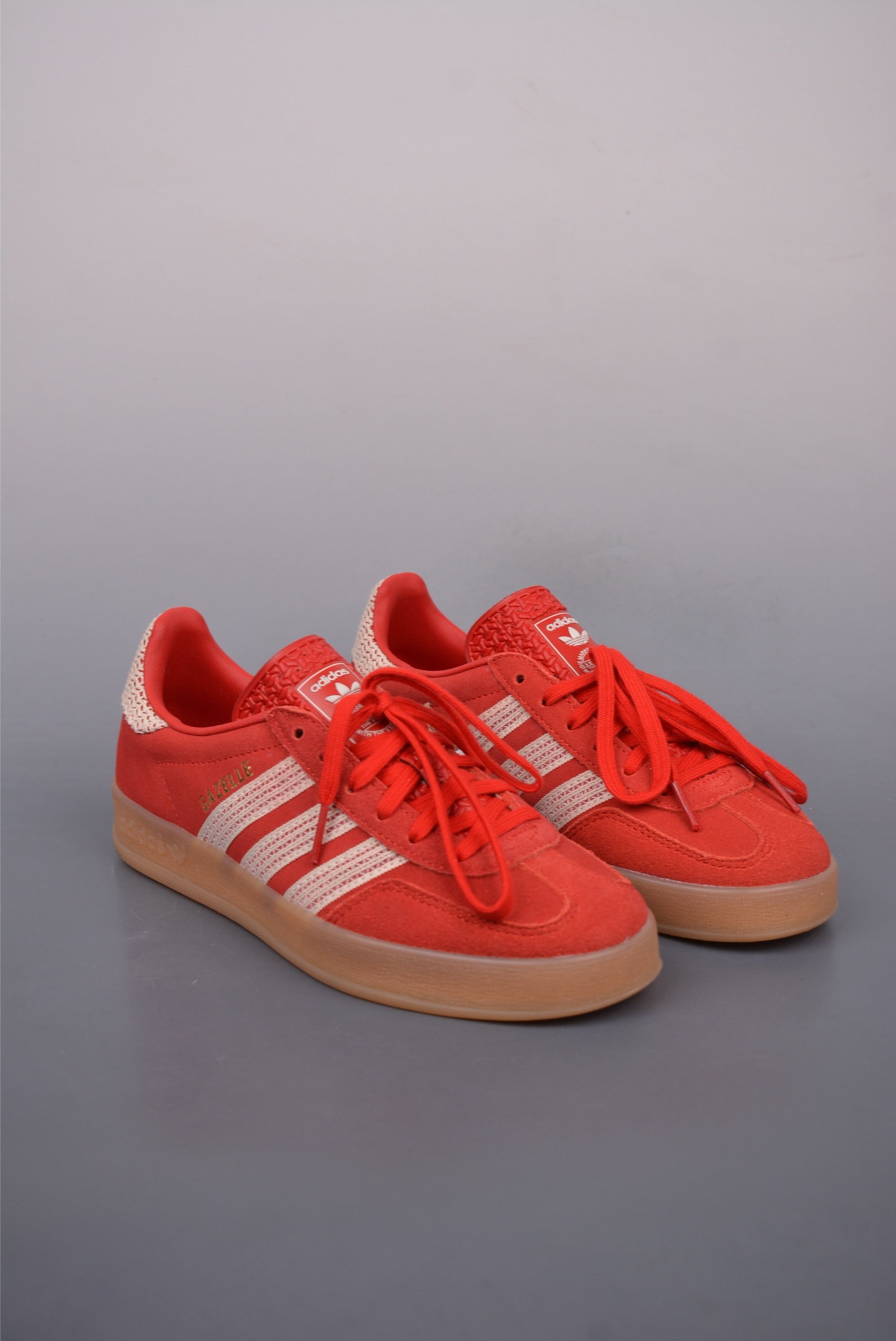 Adidas Gazelle Indoor Trainers Big Red Beige JQ5976