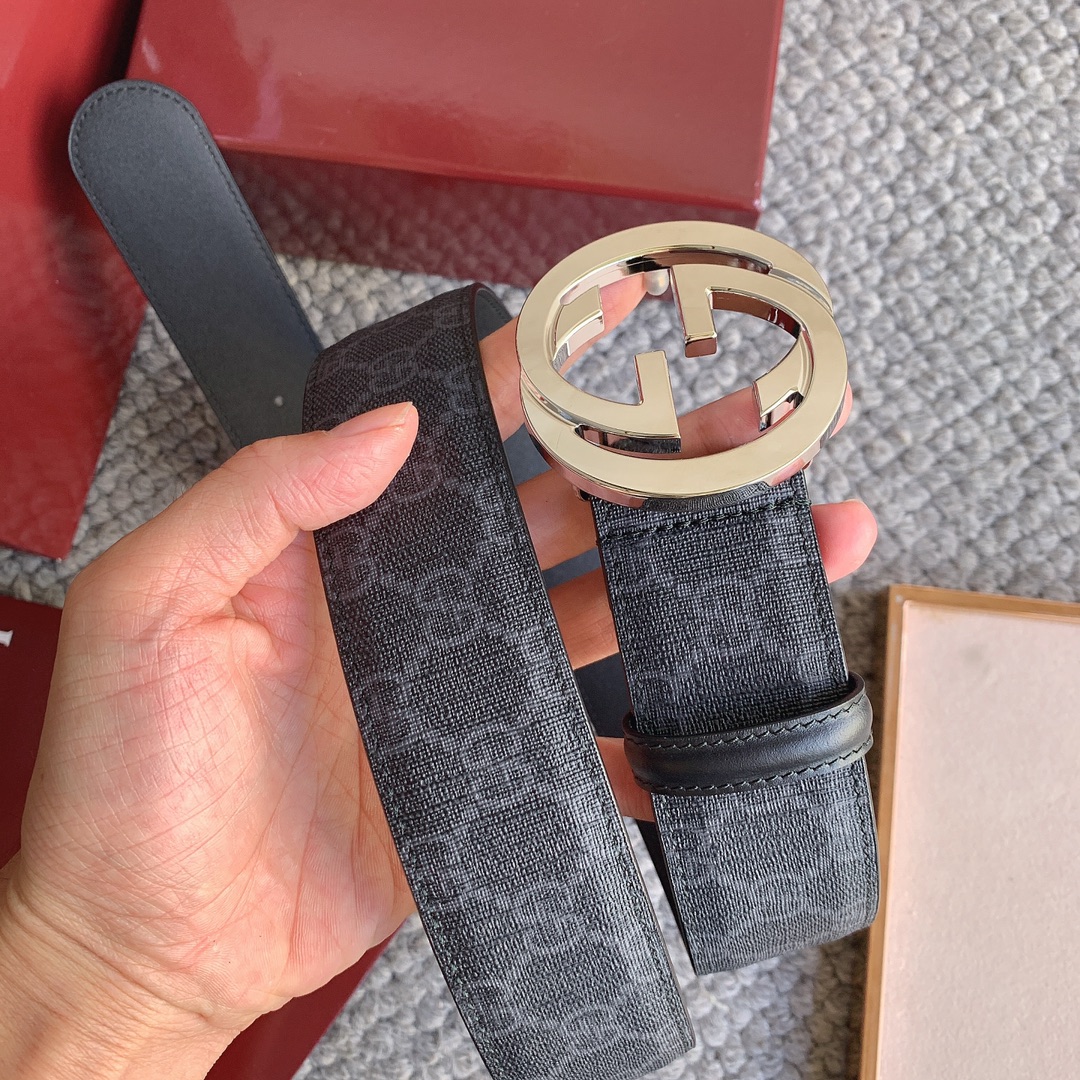 Gucci Marmont printed leather belt 4.0cm wide
