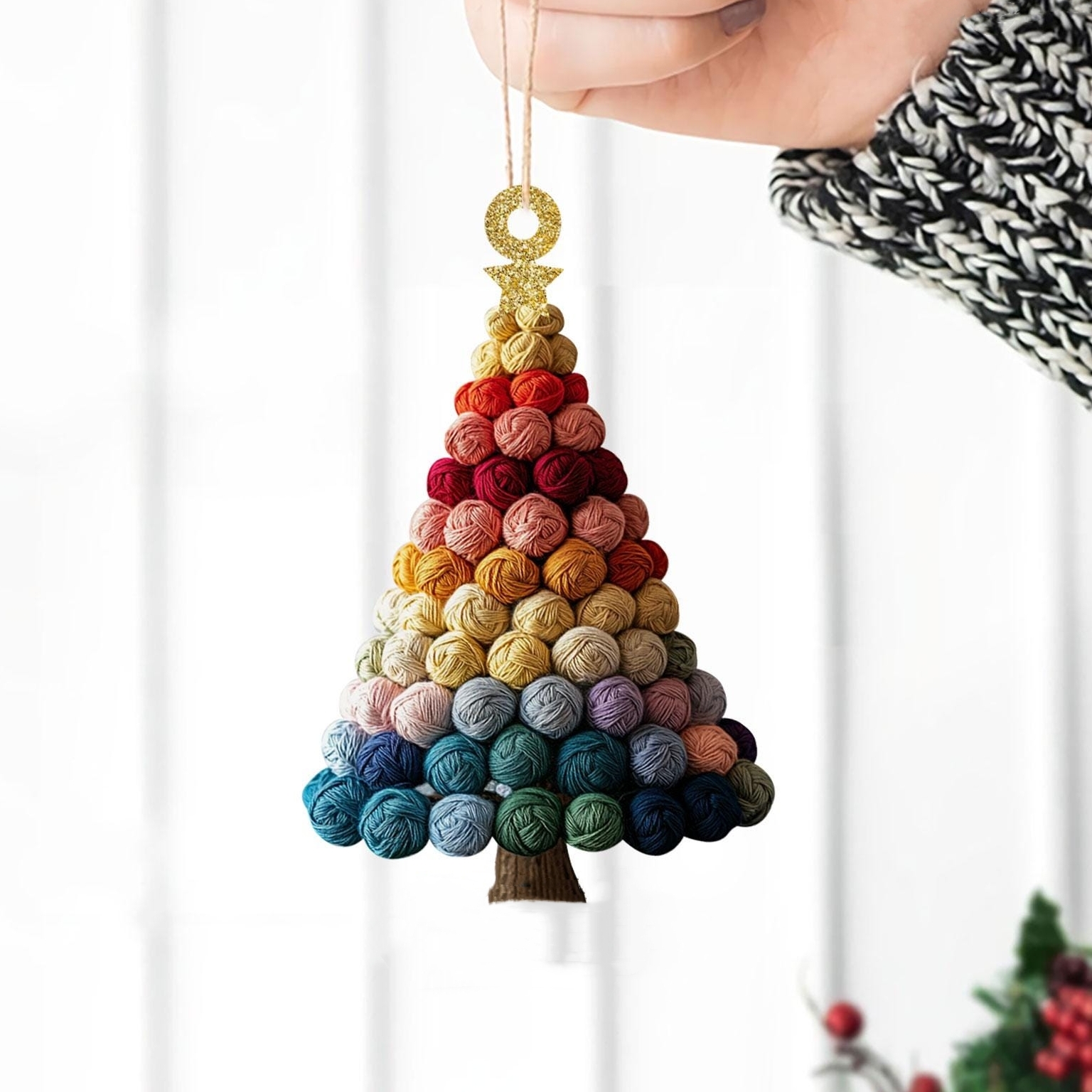 🧶🎄Crochet Thread Christmas Tree Ornament