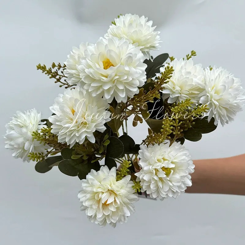 ✨Flash Sale✨9 Heads Fall Flowers Artificial Mums - UV resistant, Waterproof, Windproof