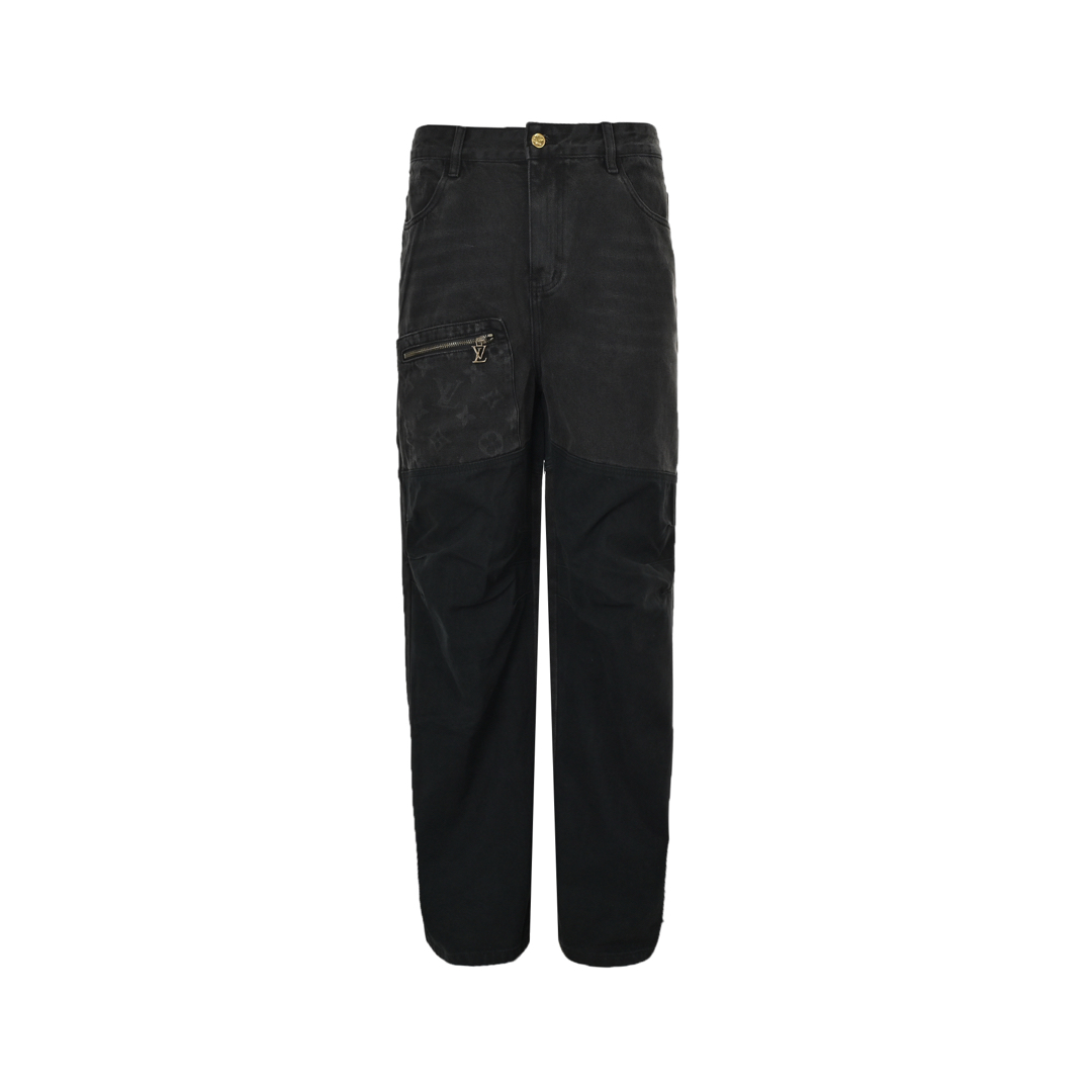 Louis Vuitton 24Fw gradient panel denim trousers