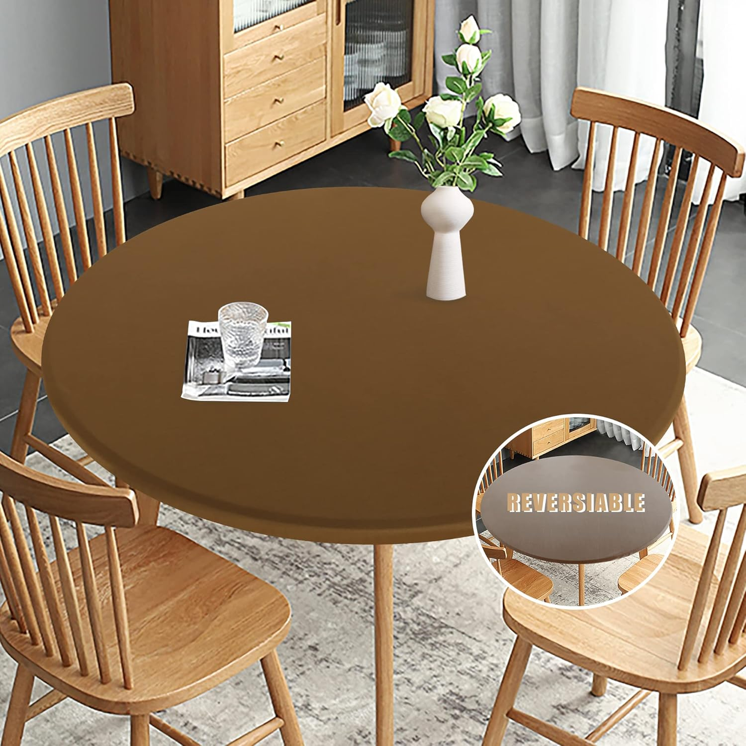 🔥On Sale 49% OFF🔥Reversible Waterproof Stain Resistant Elastic Stretch Table Cloth
