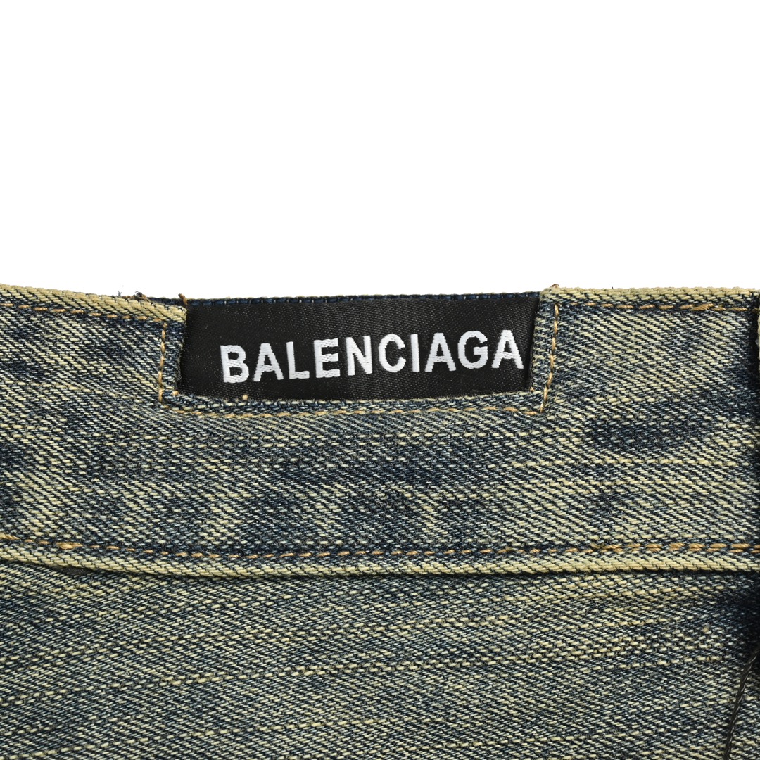 Balenciaga Fitting Room LOOK BOOK Blue Washed Orange Flared Jeans